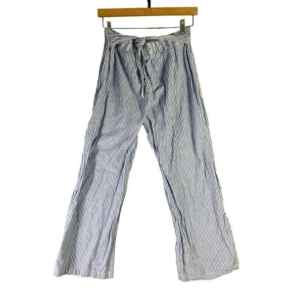 beachlunchlounge Women's Striped Wide-Leg Pants‎ Blue Size S - Picture 1 of 9